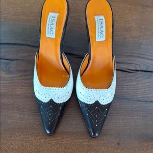 Women's Black and White Heels